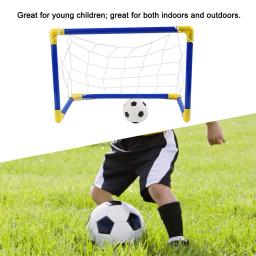 Inflável Soccer Goal Post Frame Sets, Mini Futebol, Indoor, Mini, Dobrável, Net, Bomba, Home Game, Presentes de Aniversário, 1 Conjunto - Image 3