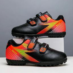 Chuteiras de futebol resistentes a choques para meninos, confortáveis, antiderrapantes, prontas para competição, prendedor de gancho, PU Uppe, respirável - Image 2