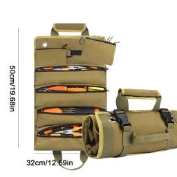 Multi-Purpose Tool Bag com Multi Pocket, Hardware Tool Pouch, Organizador de Ferramentas, Carrier Bag, Roll Up Tool Bag para Mecânico e Eletricista - Image 6