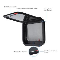 Janela Mesh Screen Suporte Rod, Janela externa, prova UV, Camping Trailer, Motorhome, 22.4x15.2 Polegada - Image 5