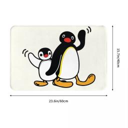 Capacho Antiderrapante Com Padrão De Arte De Animais, Pingu Kawaii, Sala De Estar, Tapete De Quarto, Tapete De Boas Vindas, Decoração De Flanela - Image 3