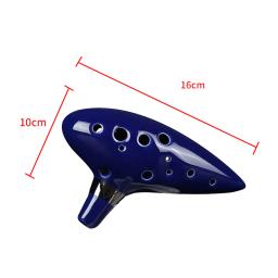 Flauta Ocarina Cerâmica Azul para Iniciantes, Lenda do Alto C, Tempo Inspirado, Instrumento Musical, Acessórios, 12 Buracos - Image 6