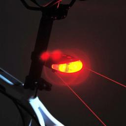 Piscando Bicicleta Cauda Luz LED Segurança Laser Aviso Bicicleta Luzes Ciclismo Luzes Lanternas Traseiras Mountain Bike Lâmpada de Aviso Cauda - Image 3