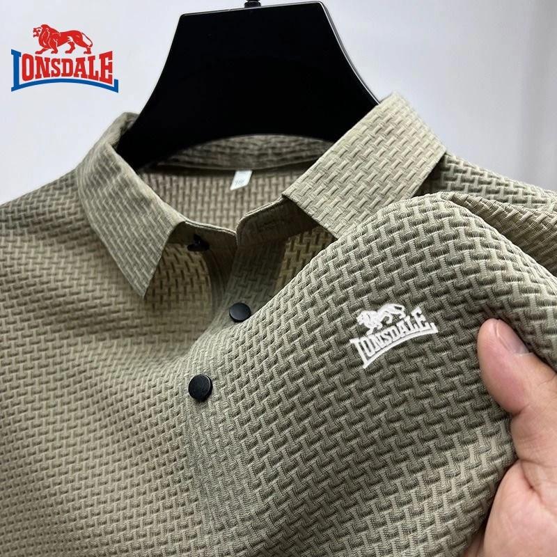 Camisa polo de seda luxuosa bordada masculina, camiseta de manga curta, confortável, respirável, legal, moda casual, verão, nova - Image 1