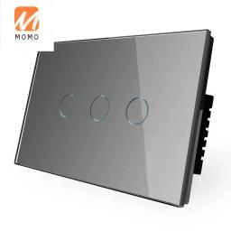 2021 nova atualização preto ouro painel de toque luz interruptor de parede dimmer - Image 4
