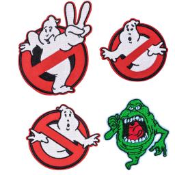 Patches bordados táticos Ghostbuster, Iron-On Punk Patch para roupas, Adesivos, Filme de terror, Morale Badge, Acessório Mochila - Image 4