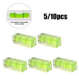 Nível de bolha horizontal para murais, balanceador quadrado, transferidor verde, ferramentas de medição suspensas, 40x15x15mm, 5 pcs, 10pcs - Image 1