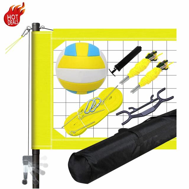 Suporte Portátil Personalizável para Rede de Voleibol Dobrável com Pólos Padrão - VN02A a Preço Acessível