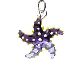Ornamentos de pingente de vidro de charme de estrela do mar bonitos personalizados Ornamentos coloridos de estrela do mar de vidro para acessórios de fabricação de colar de jóias diy ou decoração de aquário - Image 3
