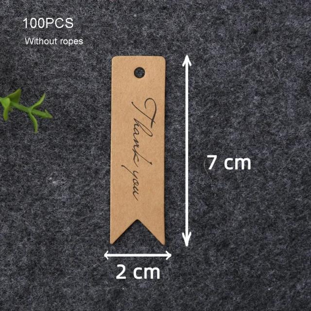 Conjunto de 100 Etiquetas de Papel para Presentes - Ideal para Natal, Casamentos e Projetos DIY