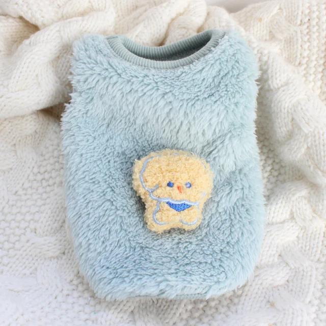Colete de Inverno sem Mangas com Estampa Animal para Gatos e Cachorros, Quente e Anti-Queda