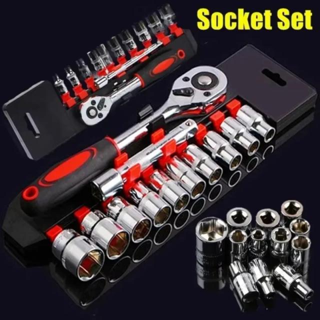 Conjunto Chave Soquete Catraca 72 Dentes Métrico 11 Peças
