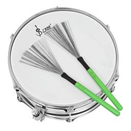 Retrátil tambor escovas para kit de bateria, percussão peças acessórios, fio de aço, kit de bateria, percussão, tambor, tambor, kit de bateria, cajon, jazz, retrátil, 2pcs por conjunto - Image 6