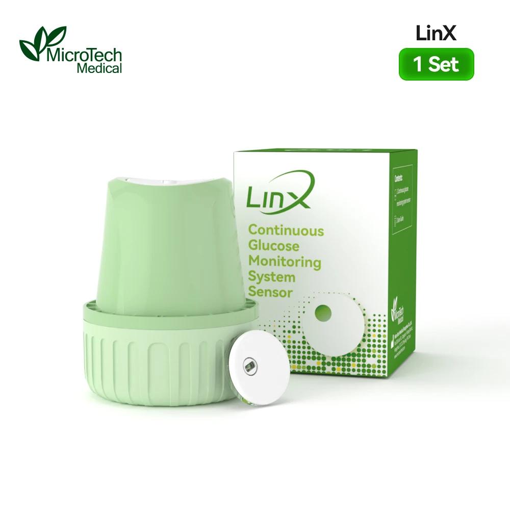 Sistema de Monitoramento Dinâmico Contínuo de Glicose MicroTech LinX, Sensor CGM 24Hx15 Dias, Monitor de Glicose no Sangue para Gestão do Diabetes - Image 1
