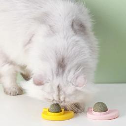 Mint bola giratória para gatos, acessórios de parede, Catnip Games, lambendo lanches, hortelã, respiração fresca, Pet Shop - Image 3