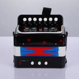 Pequeno acordeão infantil, instrumento de educação precoce, cor opcional, 7 chaves, 3 válvulas de ar, brinquedo ABS para crianças - Image 4