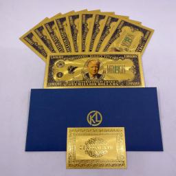 Dólar EUA Presidente Notas de ouro para fãs, Dólares dólar, Colecionáveis, 1 2 5 10 Billion, 2024 - Image 5