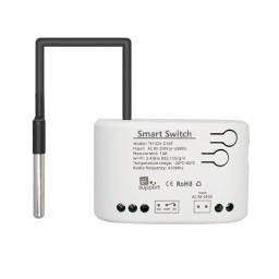 Inteligente Interruptor De Temperatura E Umidade, Monitor De Energia, Sensor De Sonda De Termostato Para Aquário De Peixes, Estufa, Armazém, WiFi, 10A, 1CH - Image 1