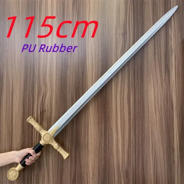 Faca Medieval Golden Knight para Cosplay de Zoro, Prop 1:1 em PU, Novo e Realista