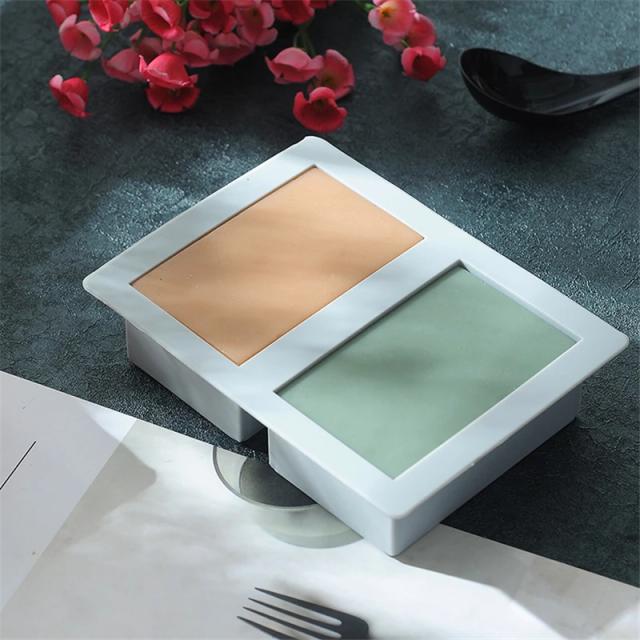 Moldes de Silicone 3D para Sabão Artesanal com 2 Cavidades - Ferramentas de DIY para Massagem Terapêutica em Barra