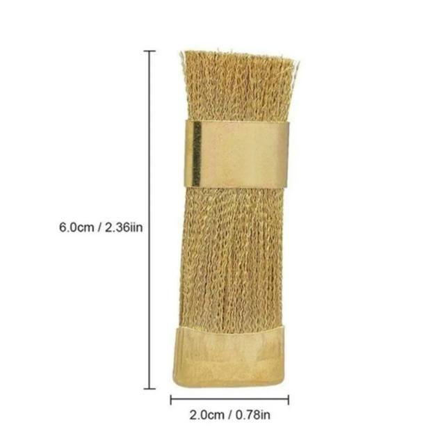 Escova de Limpeza Dental e Nail Drill - Fio de Bronze Dourado - 1/5 Peças