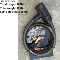 Aço bloqueio do cabo para bicicleta, cadeado de segurança scooter elétrico, acessórios para mtb e bicicleta de estrada, 0,8 m - Image 5