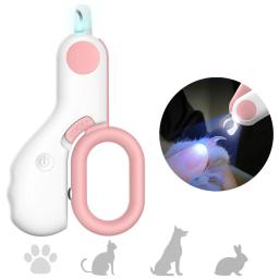 Profissional máquina de cortar unhas do cão led luz pet corte tesoura para animal de estimação gato do cão aparador de unhas tesoura pet grooming ferramentas - Image 1