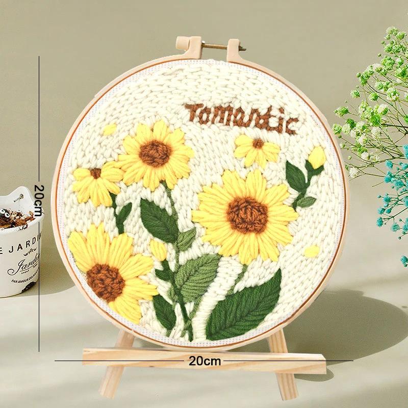 30x40cm Padrão de flores 3D DIY Bordado Kits de pintura Conjunto de agulha de soco de costura artesanal Costura ponto cruz Decoração De Casa Kit de tufos mágicos Arte E Artesanato De Agulha Presente Criativo - Image 1