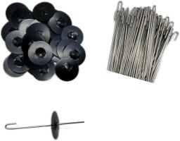 Esgrima Guard Clips para anexar, Galvanizado Soldado Wire Mesh, Painel Solar, Proteção, 100pcs - Image 1