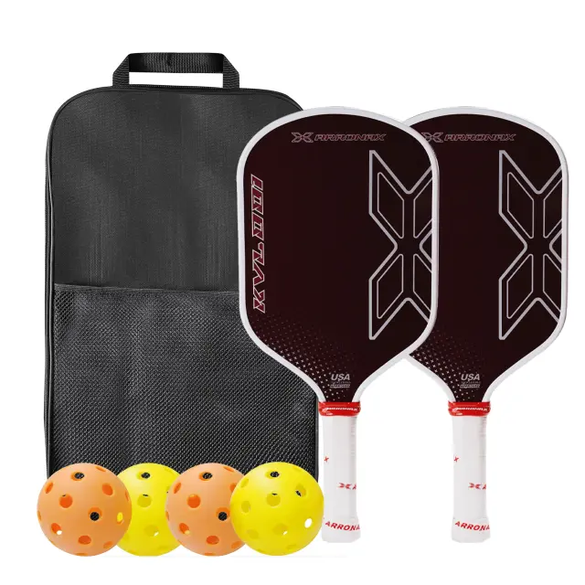 Raquete de Pickleball Unibody de Fibra de Aramida Vermelha, Aprovada pela USAPA, com Superfície Texturizada para Spin e Borda de Espuma