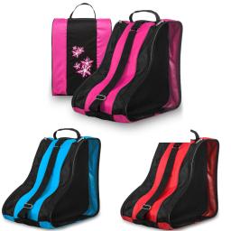 Saco de transporte de skate respirável para crianças, Estojo para patins inline, 3 camadas de armazenamento, Patins de gelo - Image 1