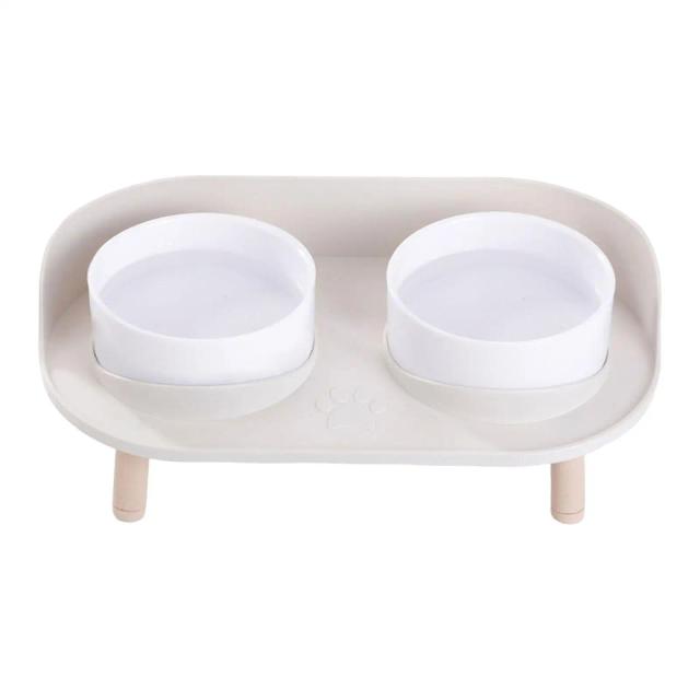 Suporte Ajustável para Animais de Estimação com Tigelas para Cães e Gatos