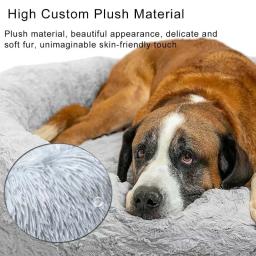 Cama removível antiderrapante, Almofada de canil para cães, Tapete de pelúcia lavável, Enchimento de esponja 3D, Cães gigantes - Image 2