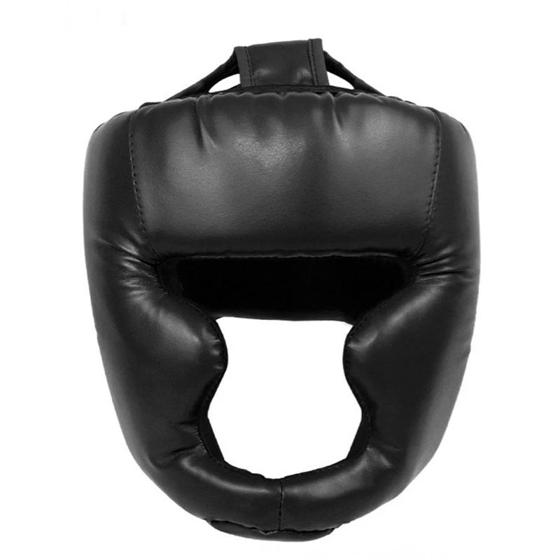 Capacete de boxe de couro para adultos e crianças, karatê, muay thai, sanda, treinamento, guarda-cabeça, taekwondo, novo - Image 1