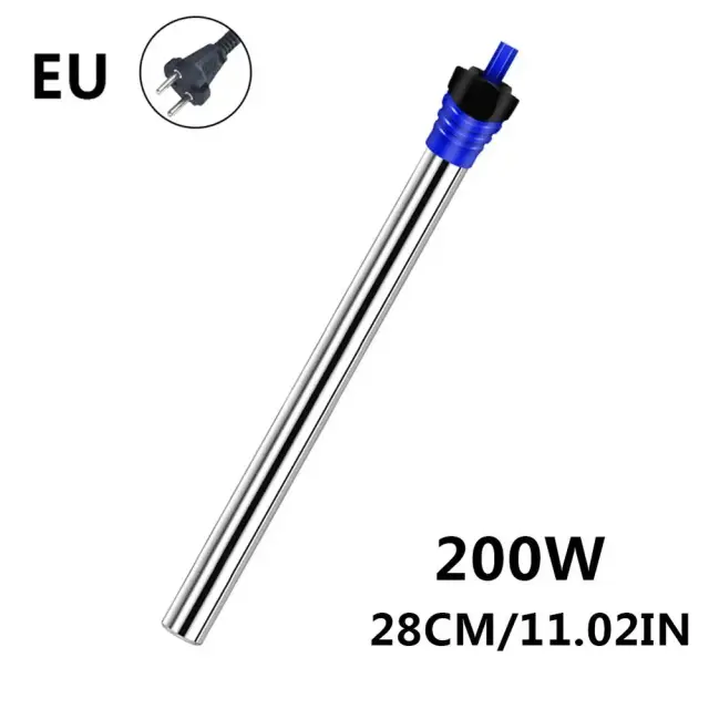 Aquecedor Submersível Inox para Aquários e Tanques de Tartarugas - Seguro, Impermeável e Eficiente (50-500W)