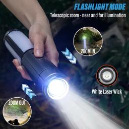 Multifuncional Camping Light, Escalada Lanterna, 2 em 1, Fretable Light Pole, Adequado para Outdoor - Image 3