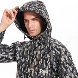 Terno de mergulho em neoprene para homens e mulheres, casaco longo, jaqueta de inverno quente, blusão com capuz, 3mm, apto para pesca, caça, pesca submarina - Image 5
