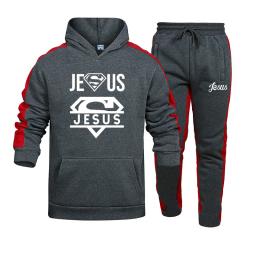 Conjunto de treino de duas peças masculinas, moletom esportivo confortável, roupas esportivas de jogging, capuz, moda, vendas quentes - Image 5
