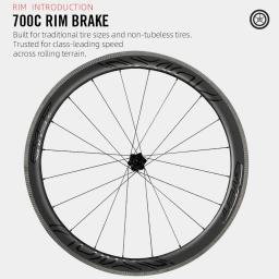 Ryet rodas de carbono para bicicleta de estrada, 700c v-brake, super leve, aro de freio, clincher, sem câmara de ar, hg xdr, hub 1423 raios, jantes de bicicleta - Image 2