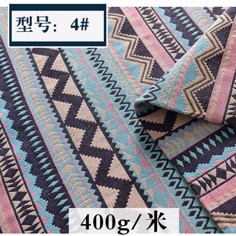 20 cores tecido de linho algodão engrossar tecido étnico poliéster impresso pano travesseiro capaz cortina pano decorativo diy artesanal - Image 1