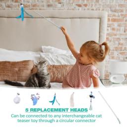 Brinquedo interativo para gato, varinha de penas, jogar suprimentos, caça, exercício, produtos para animais, gatinho, acessórios - Image 6
