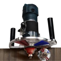 Carpintaria máquina de corte fresagem slot de cabeça para baixo guia apoio gravura corte buraco base chanfradura universalmente base - Image 2