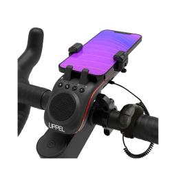 USB recarregável bicicleta luz, suporte do telefone da bicicleta, alto-falante bluetooth, suporte móvel, acessórios chifre, 10 em 1, 5000mAh - Image 1