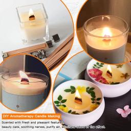 Madeira vela wicks 30 pces com suporte de ferro soja parffin beewick vela núcleos ambiental-friendly pavio diy vela que faz o jogo - Image 6