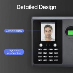 Fingerprint and Password Time Recorder Machine, Biométrico Time Clock, Apoio ao Empregado, Cartão de Identificação, Reconhecimento Facial, Reconhecimento Rápido - Image 6