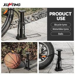 Xunting-Mini portátil Bicicleta Bomba Pé com manômetro, Bicicleta Bomba, Presta e Schrader Válvula, Bomba de ar, Acessórios - Image 6