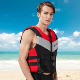 Colete de segurança de neoprene ajustável para crianças, Jaqueta salva-vidas esportes aquáticos, Multiuso quente, Respirável para nadar pesca marítima - Image 2
