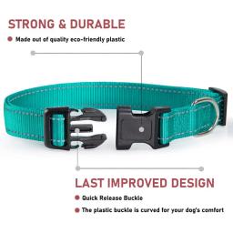 Strap Collar Reflective Dog, Segurança ajustável, Nylon Pet Traction Rope, Adequado para animais de pequeno e médio porte - Image 6