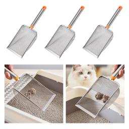 Colher De Lixo De Gato De Aço Inoxidável Com Punho Longo, Kitten Sifter Sifter Scooper, Rabbits Pets Supplies, Bunny - Image 1