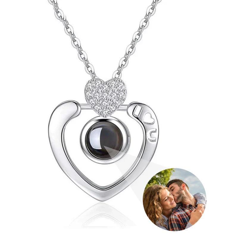 Foto personalizada pulseira com imagem dentro, projeção de foto personalizada, pulseiras círculo para mulheres, homens, casal - Image 1